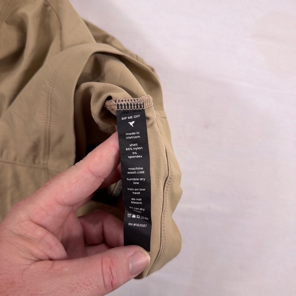 Birddogs Gym Shorts Lined Khaki Tan Nylon Stretch Athletic Mens Size M Long - Picture 8 of 10